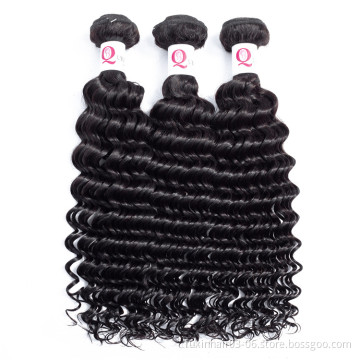 Hair Human Cheap 9a Beautiful Deep Curly Virgin Bulk Wavy Raw Indian Mink Thick&full, No Dry Hair End 7A 8A 9A 10A